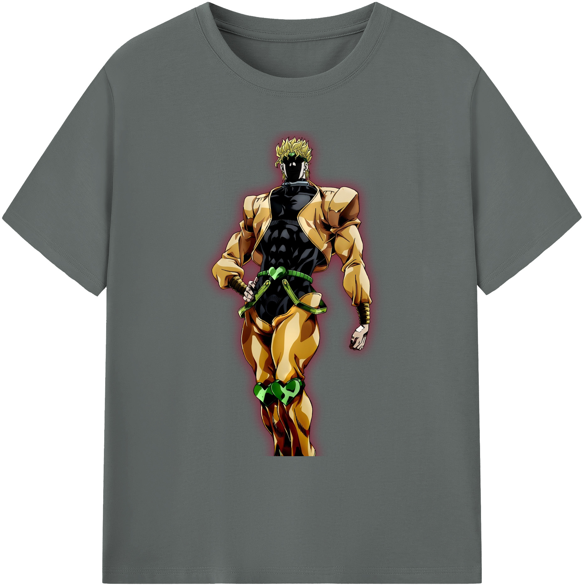 （画像用） ジョジョの奇妙な冒険 ディオ?ブランドー JoJo's Bizarre Adventure Dio Brando 綿100％ メンズ半袖Tシャツ｜肌触りやわらか＆通気性